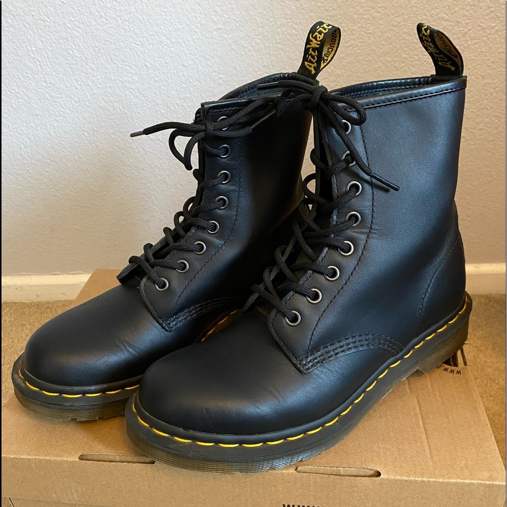 Dr. Marten Black Boots size 8 (US) worn once. Great condition.